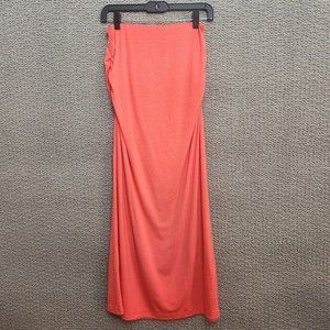 CATO Women's Tight Orange Strapless Long Dress Size S